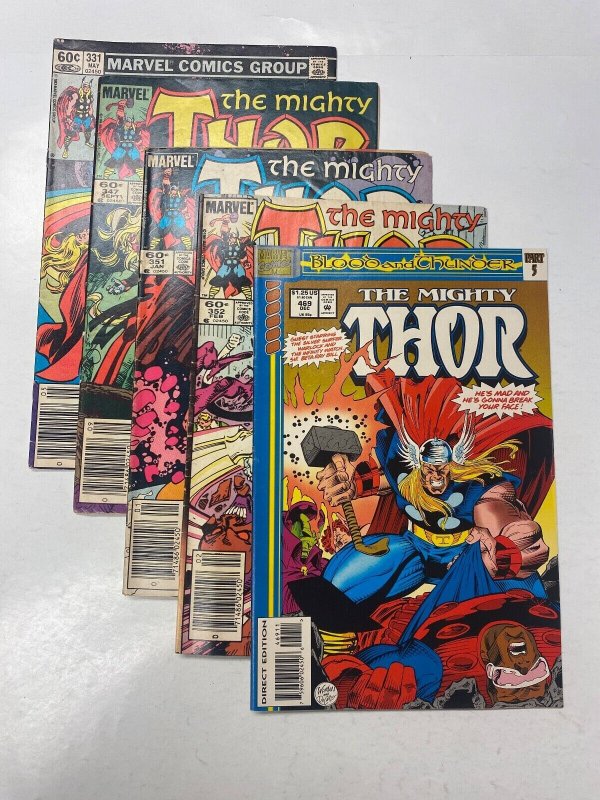 5 Thor MARVEL comic books #331 347 351 352 469 72 KM15