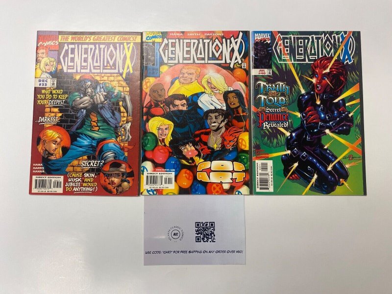 3 Generation X MARVEL COMICS #33 37 40 69 KM4