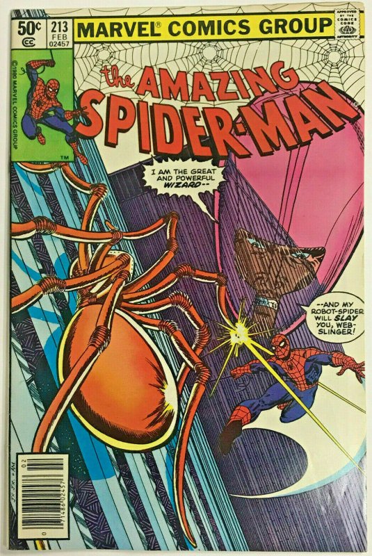 Amazing SpiderMan213 FN/VF 1981 Marvel Bronze AGE Comics Comic