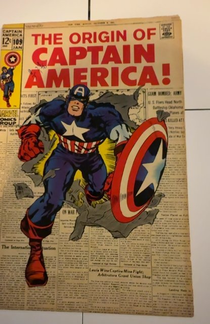 Captain America #109 (1969)Origin of Capt America see descript