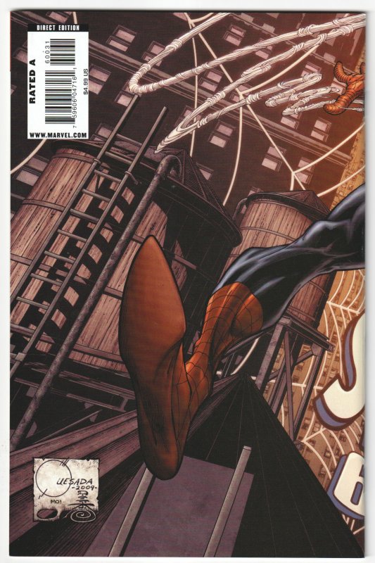 The Amazing Spider-Man #600 Quesada Cover (2009)