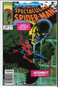 The Spectacular Spider-Man #178 Newsstand Edition (1991) Spider-Man [Key Issue]