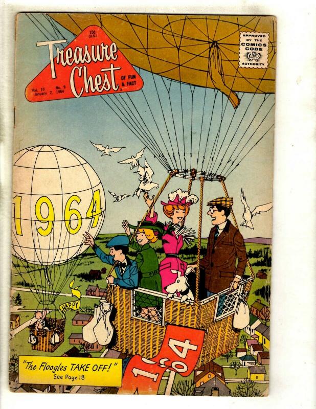 12 Treasure Chest of Fun and Fact Pflaum Comics Vol. 19 2 3 4 5 6 8 9 10 + JL34