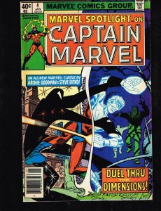 Marvel Spotlight #4 ~ on Captain Marvel/ Steve Ditko Art (6.0) WH