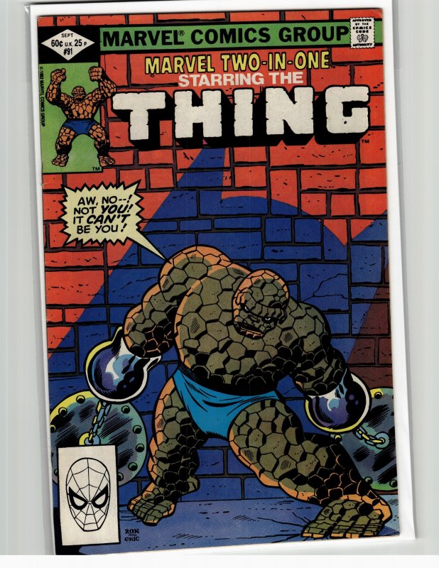 Marvel Two-in-One #91 (1982) The Thing