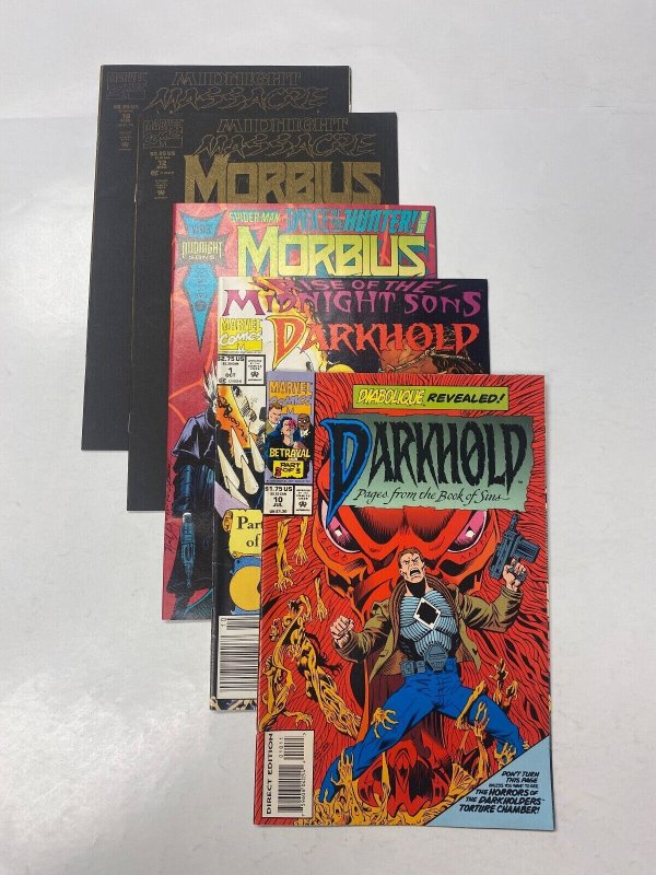 5 MARVEL comic books Nightstalkers #10 Morbius #12 21 Darkhold #1 10 21 KM15