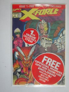 X-Force #1 with Deadpool card 8.0 VF (1991 1st Series)