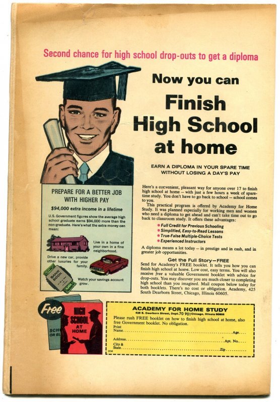 THE PHANTOM #46 1971-CHARLTON COMICS-WILD SCI FI COVER FN