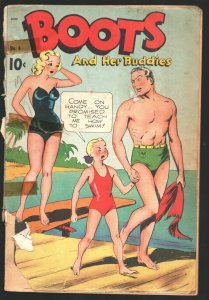Boots and Her Buddies #6 1948-Standard-Swimsuit cover-Shark fight splash pane...