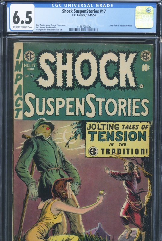 SHOCK SUSPENSTORIES #17 - CGC-6.5, OW-W - EC - Golden Age