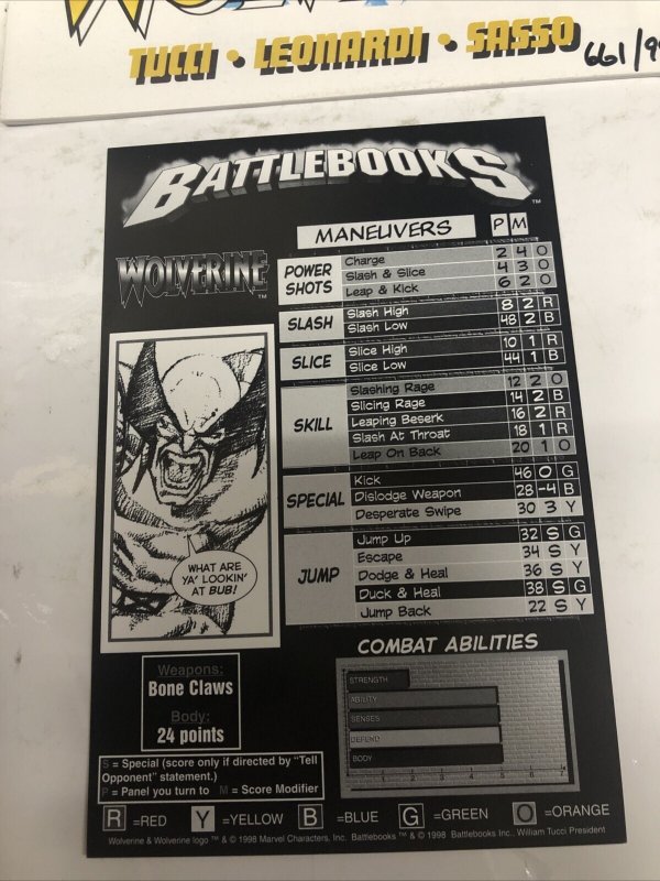 Wolverine Battlebook (1998) # 287 Variant Comic • Marvel • Signed William Tucci