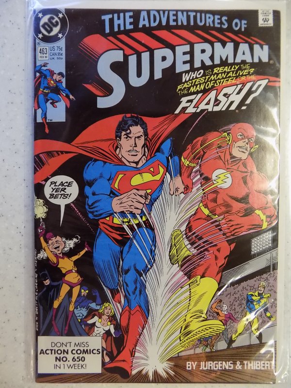 Adventures of Superman #463 Superman Flash race (1990)