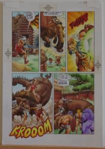 RAGS MORALES / KEN BRANCH original transparency art, TUROK, #24 pg 16, Battle