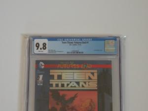 Teen Titans: Futures End #1 (New 52) CGC 9.8; 3D lenticular, wrap-around cover!!