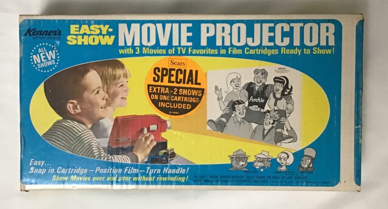 Kenner Easy Show Movie Projector, Red, with 7 movies, in working condition