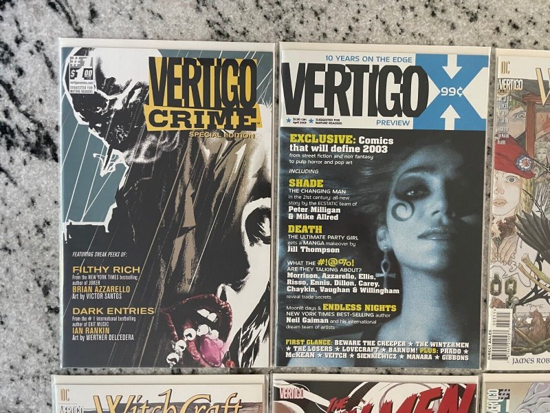 6 DC Comics Un-Men # 1 2 + Witchcraft # 1 3 + Vertigo Preview & Crime #1 NM CM47
