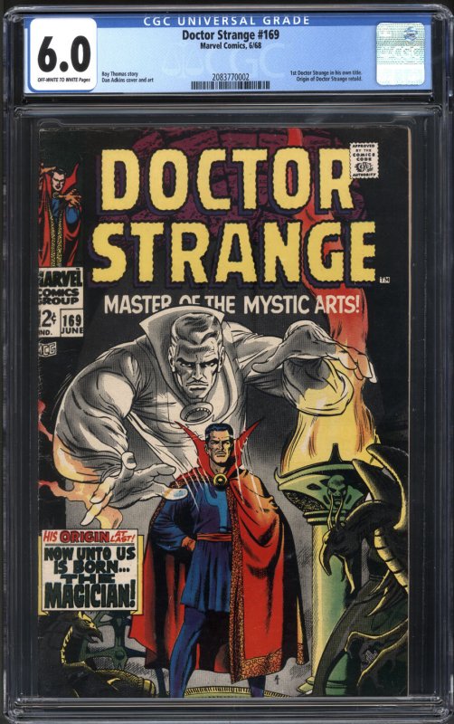 DOCTOR STRANGE (1968-69) #169, CGC FN: 6.0