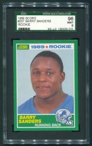 1989 Score Football Set (330) SGC MINT 9 Barry Sanders Rookie + Update Set (110)