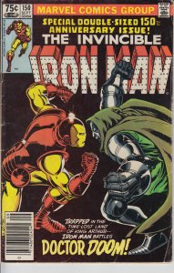 IRON MAN #150 (Sep 1981) GVG 3.0. Double size anniversary issue. Dr Doom cover!