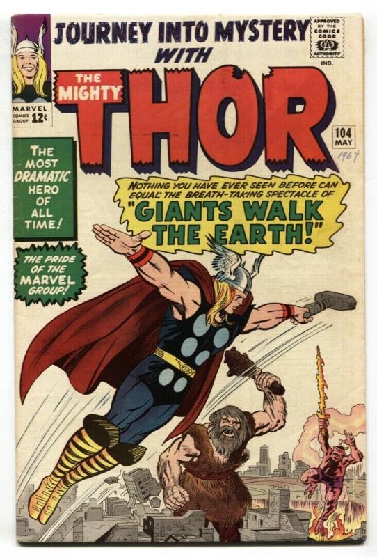 JOURNEY INTO MYSTERY #104 comic book 1964-THOR-JACK KIRBY VF-