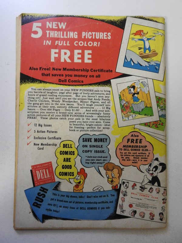 Walter Lantz New Funnies #175 (1951) VG- Condition 1 in spine split