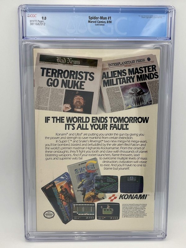 Spider-Man (1990) #1 - CGC 9.0 - Gold Edition - McFarlane Art & Cover