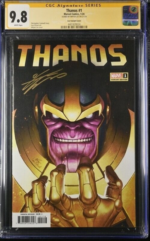 Thanos (2024) # 1 (CGC 9.8 SS) Signed Inhyuk Lee * Lee Variant Cover