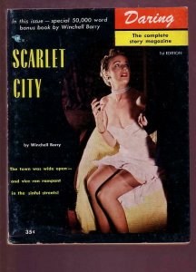 DARING 1953 #1-WOMAN IN STOCKINGS-HARDBOILED PULP CRIME VF