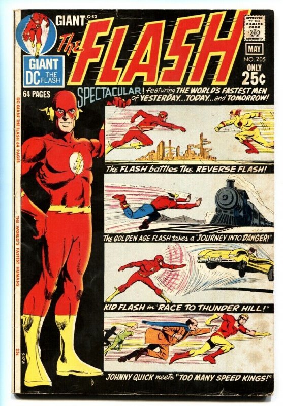 FLASH #205 1971  comic book DC COMICS DC GIANT #82-JOHNNY QUICK!