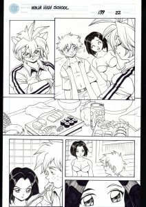 Ninja High School #28 Page 21 Original Comic Book Art - Ben Dunn