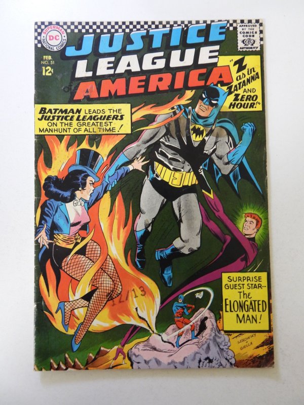 Justice League of America #51 VG condition stains,date stamp front cover