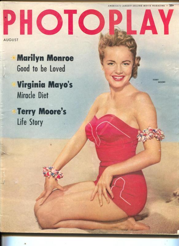 Photoplay-Terry Moore-Marilyn Monroe-Pier Angeli-Richard Widmark-Aug-1954