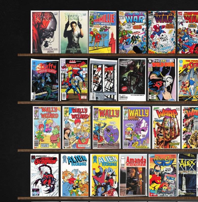 Huge Lot 150+ Comics with Wally The Wizard, Warp, Preacher & More!