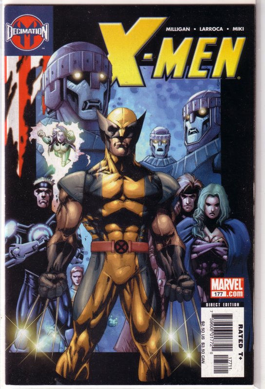 X-Men (vol. 2, 1991) #177 VG (Decimation) Milligan/Larroca, Sentinels