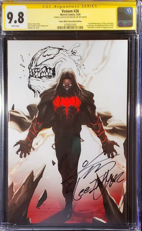 ?? Venom #26 CGC SS 9.8 Virus 1st App SDCC Exclusive  InHyuk Lee Remark