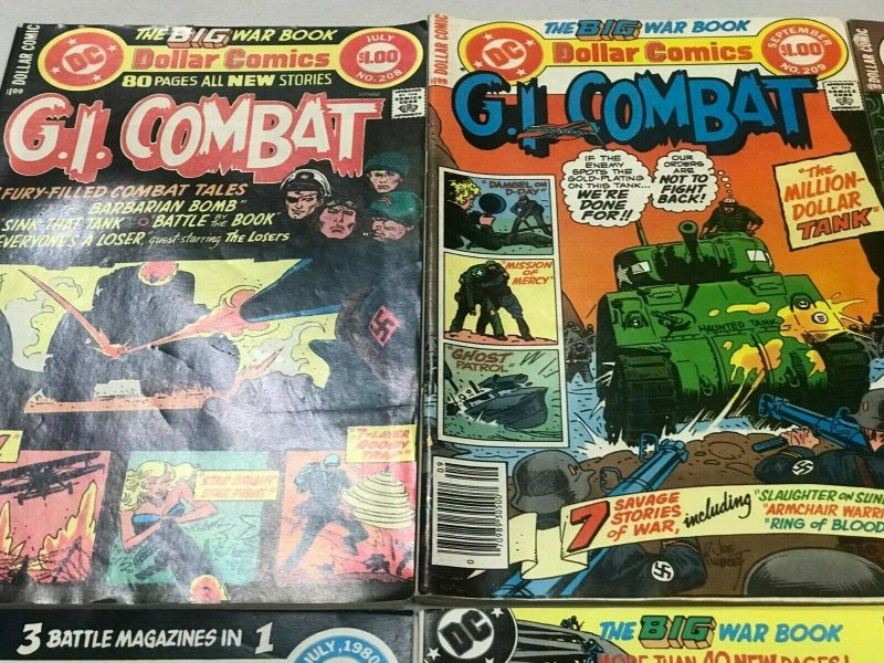 GI COMBAT#208-284 FN/VF LOT (6 BOOKS) 1978 DC BRONZE AGE COMICS