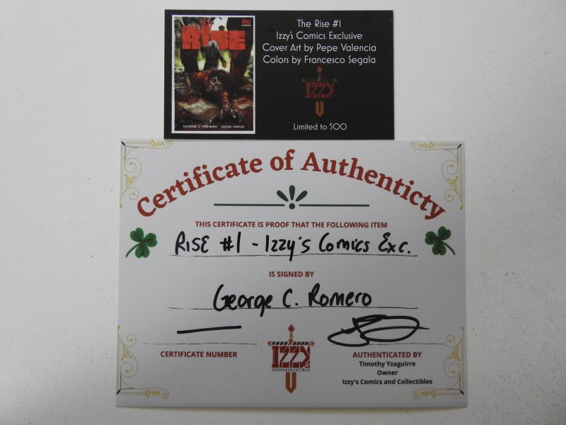 The Rise #1 Variant Signed by George C. Romero W/ Certificate of Authenticity!