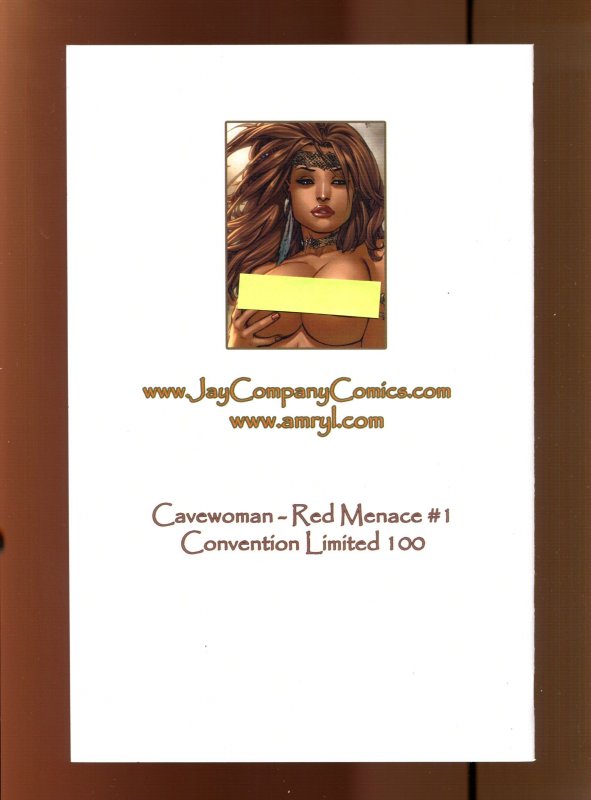 Cavewoman: Red Menace 2PC #1 - EBAS Virgin Variant Naughty + Sketch (9.2ob) 2009