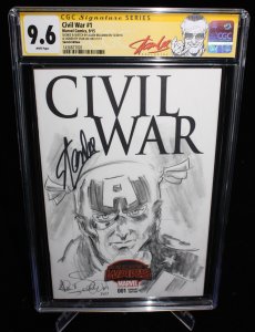 Civil War #1 (CGC 9.6) Allen Bellman Art - Signed Stan Lee & Allen Bellman - '15