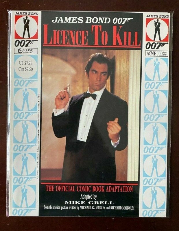 James Bond 007 Licence To Kill #1 Eclipse 8.0 VF (1989) GN Graphic Novel 