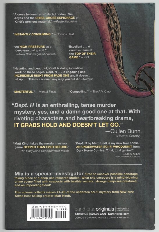 Dept. H Volume 1 Hardcover Matt Kindt