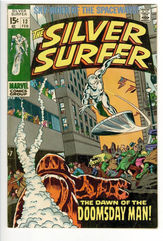 SILVER SURFER #13 (1970);KEY COLLECTOR MENTION!! 1st Doomsday Man.