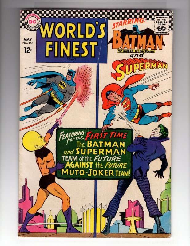 World's Finest Comics #166 (1967) Joker & Muto Appearance High Grade / HCA3