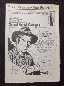 1972 MENOMONEE FALLS GAZETTE Comic Weekly #30 July 10 FN- Secret Agent Corrigan