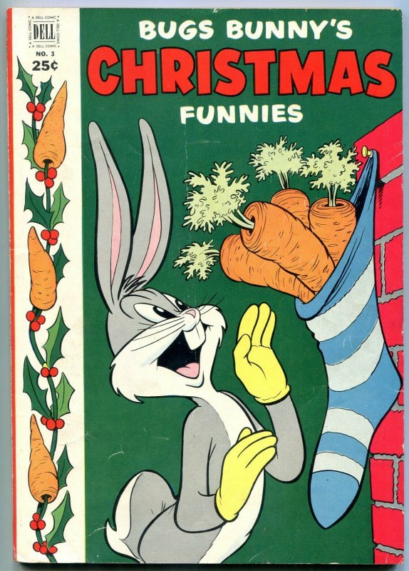 Bugs Bunny's Christmas Funnies #3 1952-DELL GIANT COMICS FN