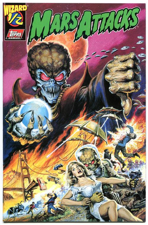 MARS ATTACKS #1/2, NM, Wizard Mail away, 1996, Aliens, UFO, Invasion from Mars