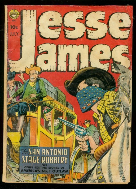 JESSE JAMES JULY 1953-REALISTIC-AVON-WESTERN-KUBERT ART G