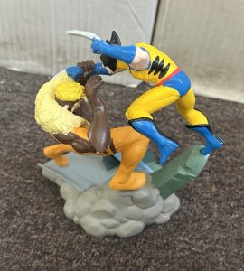 Marvel Limited Miniature Wolverine Vs Sabretooth Statue 1997