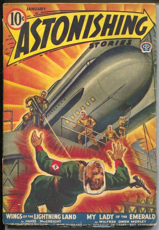 Astonishing Stories #! 1/1942-Popular-1st issue-Canadian-non U.S. cover-VG/FN