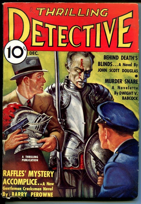 Thrilling Detective 12/1935-Raffles by Barry Perowne-hardboiled pulp crime-VF-